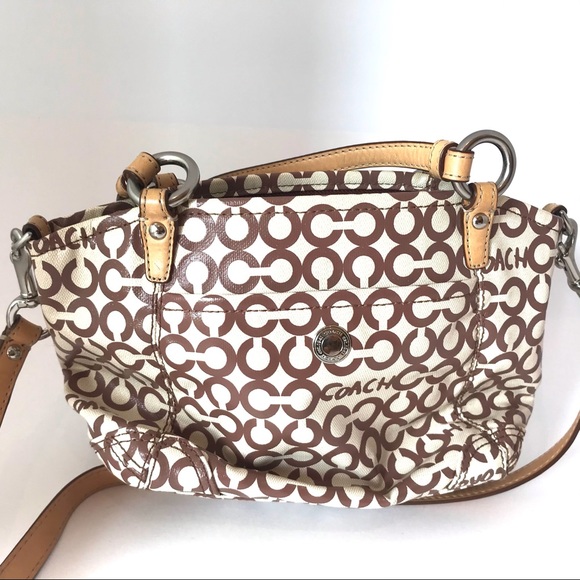 Coach Leah Optic Art Coated Canvas Small Crossbody and Clutch - Picture 6 of 13